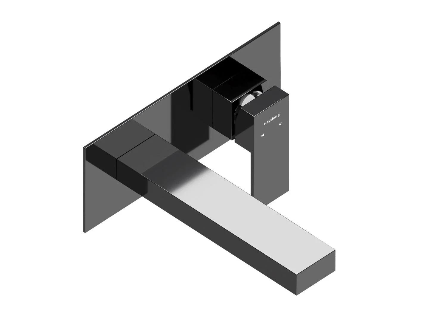 Приобрести hayzburg настенный смеситель для раковины, черный хром hb-1003bch