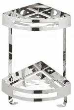 AZARIO Полка навесная двойная, хром AZ-160-2