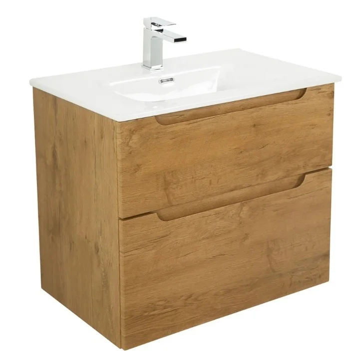 Приобрести тумба подвесная с раковиной belbagno etna-600-2c-so-rn-p 60 см, rovere nature