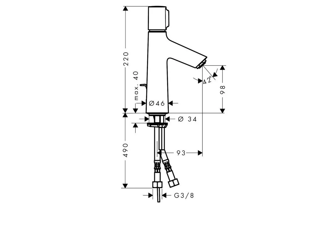 Приобрести смеситель для раковины hansgrohe talis select s , хром 72042000