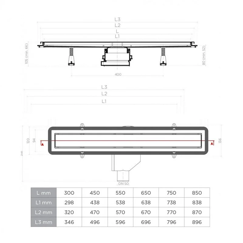 Приобрести pestan душевой трап confluo premium black glass line 450