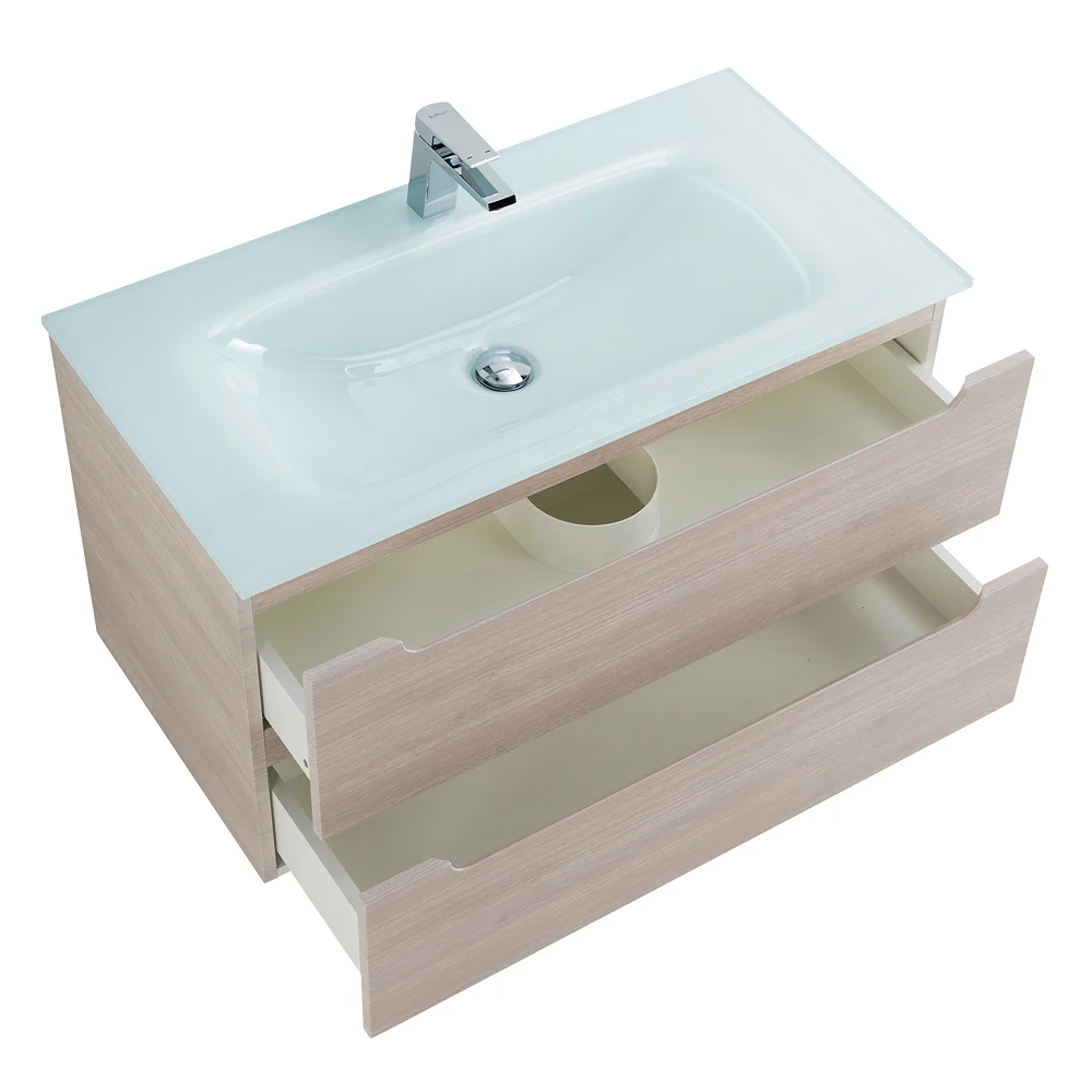 Приобрести belbagno тумба с раковиной etna 80 см, подвесная rovere grigio, стеклянная раковина