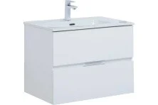 Aquanet Тумба с раковиной Алвита New 70 см, 2 ящика, белая матовая