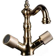 Boheme Смеситель для раковины Royale Cristal, высокий, золото\черные кристаллы 292-Royal/CRST black