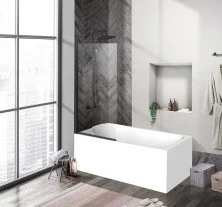 BelBagno Шторка на ванну 90 см UNO-V-1-90/150-C-NERO