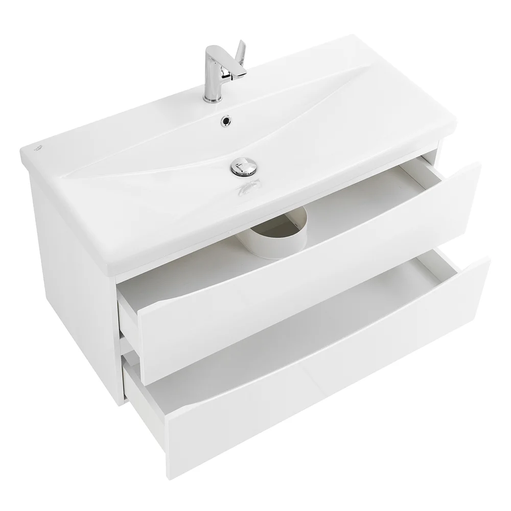 Приобрести belbagno тумба с раковиной marino-cer 80 см, подвесная bianco opaco, белая раковина