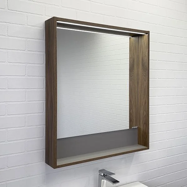 Приобрести сomforty зеркало томари-70 с подсветкой, дуб темно-коричневый