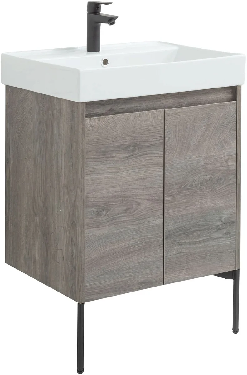 Приобрести aquanet тумба с раковиной nova lite 60 см, дуб рошелье (2 дверцы)