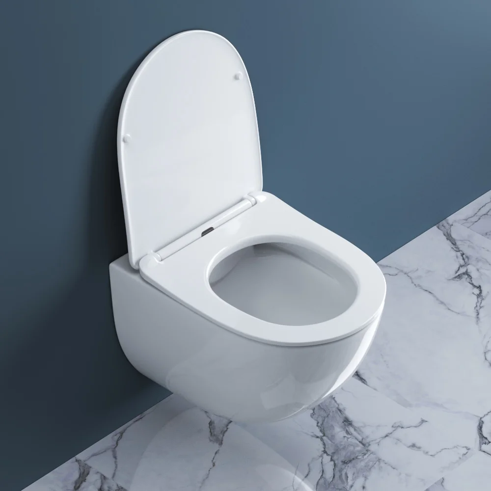 Приобрести belbagno унитаз безободковый подвесной amanda с сиденьем дюропласт, микролифт,белый bb051chr/bb051sc