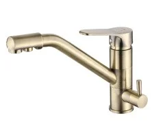 Смеситель для кухни ViEiR Kitchen 190 мм, с подключением к фильтру, бронза V15001D
