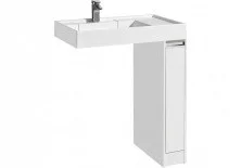 Тумба напольная с раковиной-столешницей Акватон Лондри 80 см 1A236101LH010;1A72113KRW010, белый