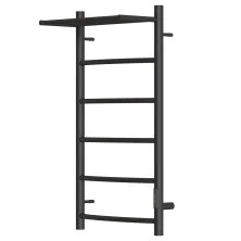 Полотенцесушитель электрический Point 400х800 Афина с полкой П5, черный PN04848PB