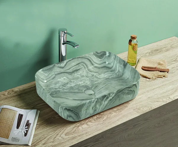 Приобрести azario раковина накладная 60,5х42,5см, мрамор az-78625