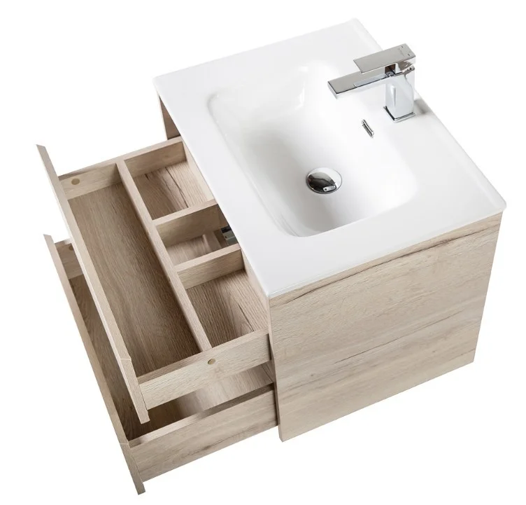 Приобрести тумба подвесная с раковиной belbagno kraft-600-2c-so-rgb 60 см, rovere galifax bianco