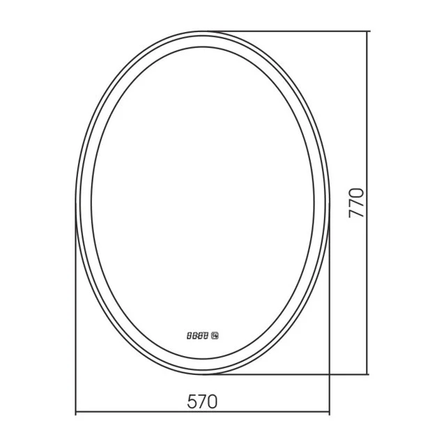 Приобрести azario зеркало италия 570х770- 3 сенсор выкл+подогрев+часы