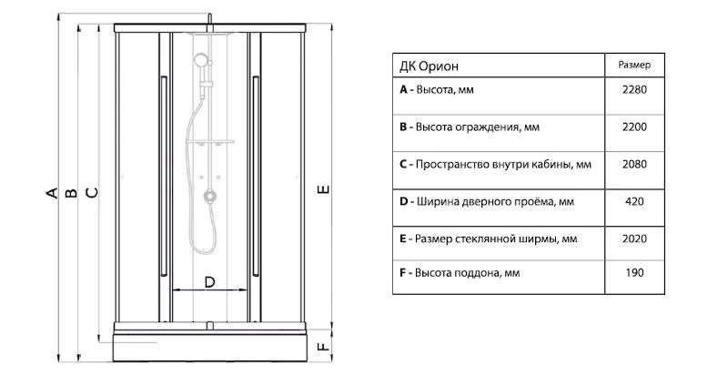 Приобрести тритон душевая кабина орион 3 эко дн 90х90 см, белая, матовое щ0000021282