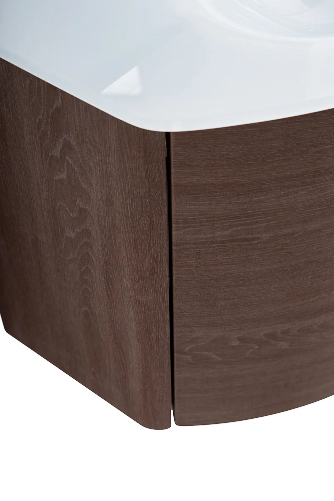 Приобрести cezares тумба подвесная с раковиной eden 91 см rovere scuro soft, стекло, коричневая 55070