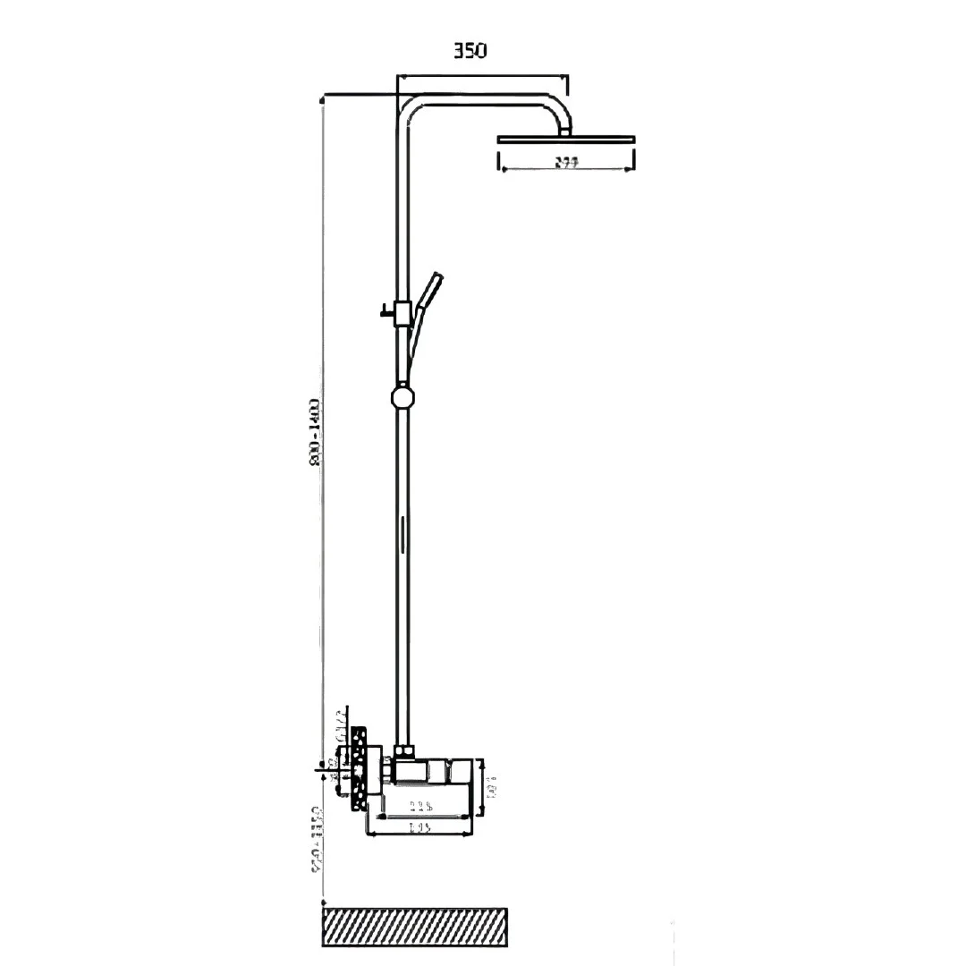 Приобрести душевая система vieir pugno 1450 мм, хром v243563
