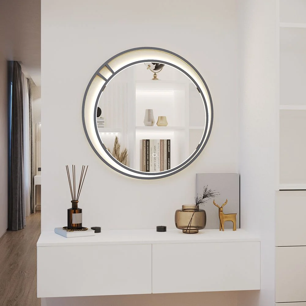 Приобрести continent зеркало с подсветкой marlene 70х70 см, сенсорный включатель, серое