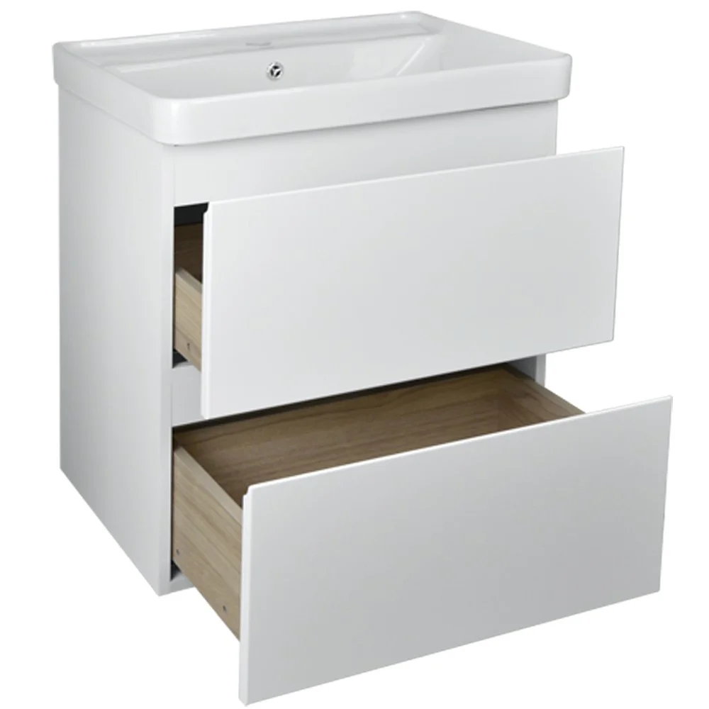 Приобрести azario тумба подвесная с раковиной мила 60х67см. белая, cs00080140