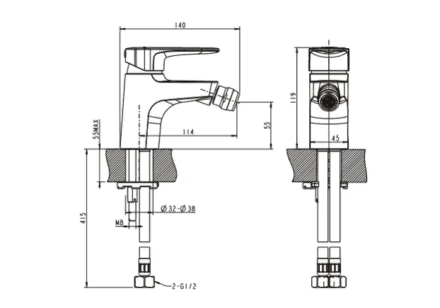 Приобрести смеситель для раковины bravat eler f3239218cp-1-rus, хром