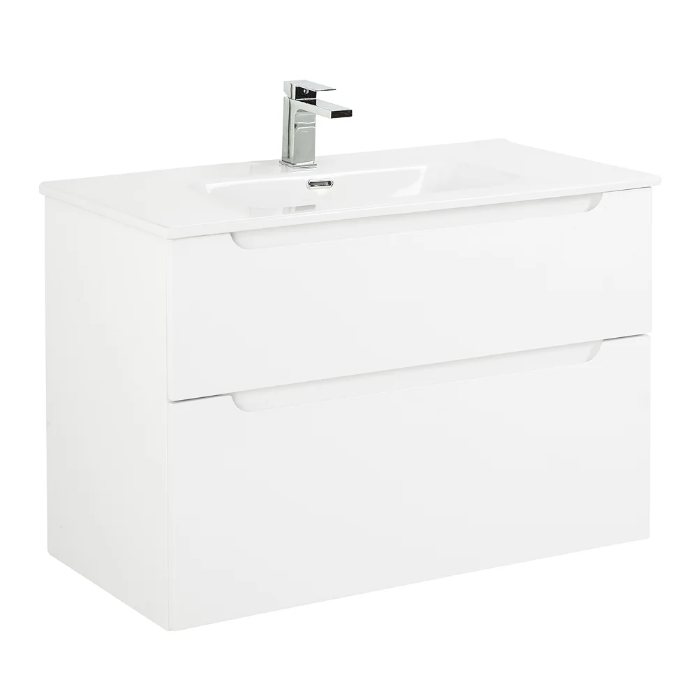 Приобрести belbagno тумба с раковиной etna-h60 90 см, подвесная bianco lucido, белая раковина