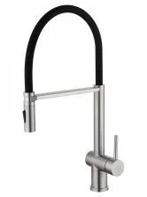 Смеситель для кухни с гибким изливом WONZON & WOGHAND, Брашированный никель (WW-88438003-BN)