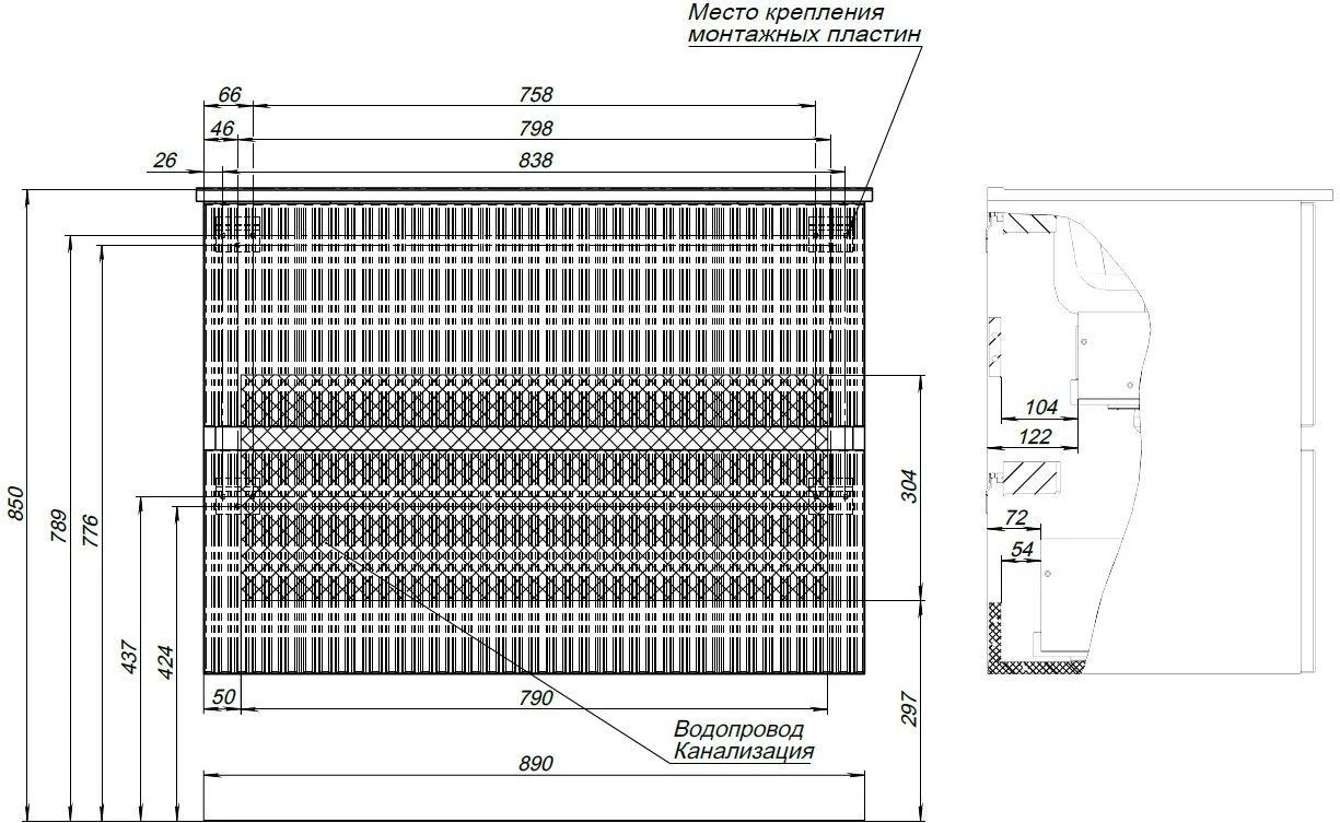 Приобрести aquanet тумба с раковиной джейн 90 см, белая матовая
