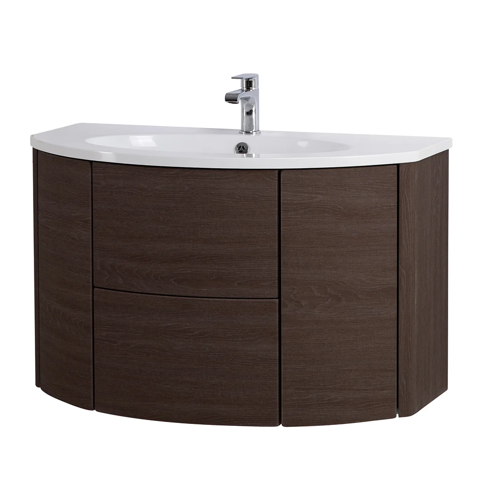 Приобрести cezares тумба подвесная с раковиной eden 91 см rovere scuro soft, коричневая 55070