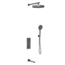 Vincea Встраиваемая душевая система с термостатом, оружейная сталь VSFW-432T1GM