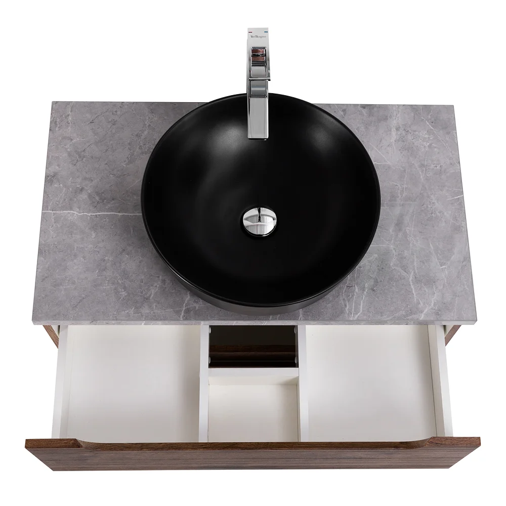 Приобрести belbagno тумба со столешницей etna-h60 100 см, подвесная rovere moro