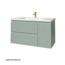 Caprigo Тумба с раковиной FORTE-Smalty STRIPE 100 см, правая, зеленая, эмаль