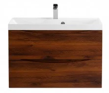 Тумба подвесная с раковиной BelBagno MARINO-800-2C-SO-RC-P 80 см, Rovere Ciliegio