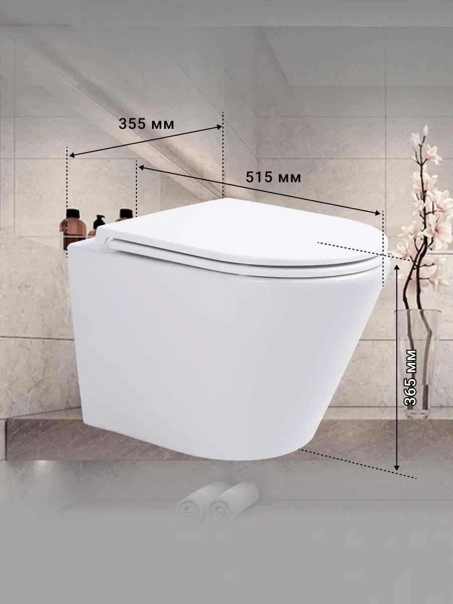 Приобрести sintesi подвесной безободковый унитаз essler tornado 3.0.с крышкой-сиденьем дюропласт,микролифт