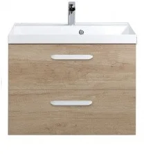 Тумба подвесная с раковиной BelBagno AURORA-700-2C-SO-RNN 70 см, Rovere Nebrasca Nature