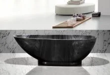 Frank Акриловая ванна F181 180х85 см, обсидан, отдельностоящая