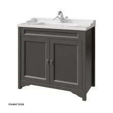 Caprigo Тумба с раковиной PRESTON 90 см, графит