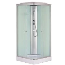 Loranto Душевая кабина CS-6491F(CS-8072) 90х90х215, белая, квадратная, стекло 4мм, поддон 13см