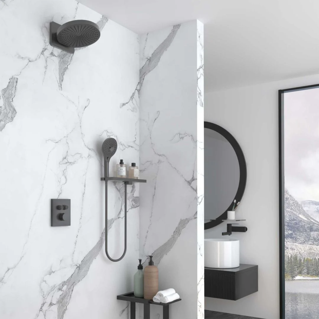 Приобрести vincea встраиваемая душевая система inspire, оружейная сталь vsfw-3i21mt1rgm