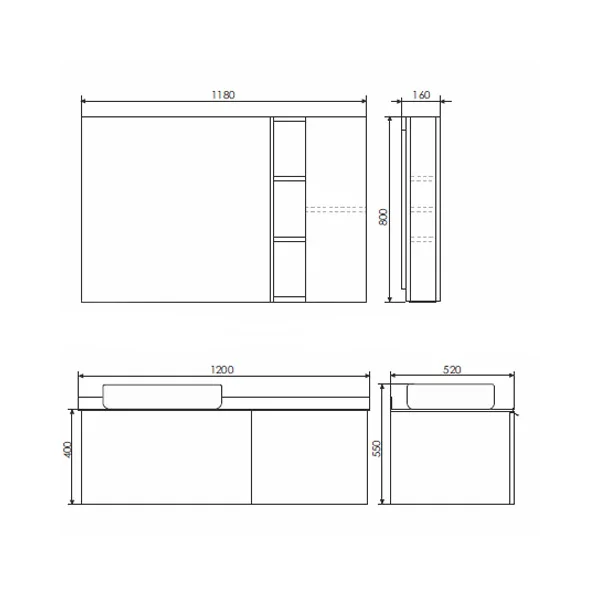 Приобрести сomforty тумба со столешницей и раковиной милан-120 белая с раковиной 78189