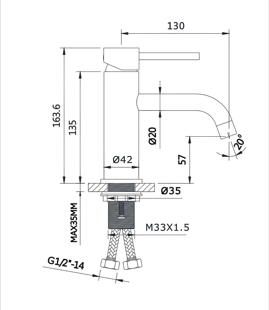 Приобрести hayzburg смеситель для раковины, никель hb-2007bn