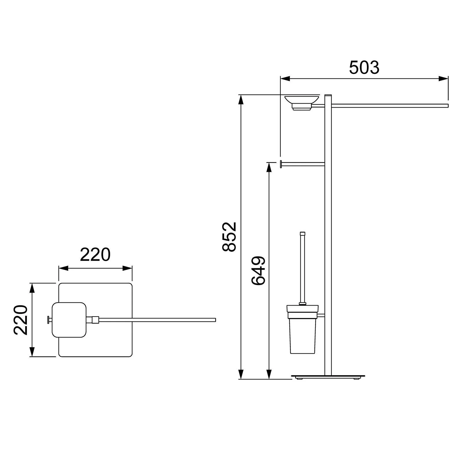Приобрести стойка в ванную комнату timo selene 17085/17 золото матовое