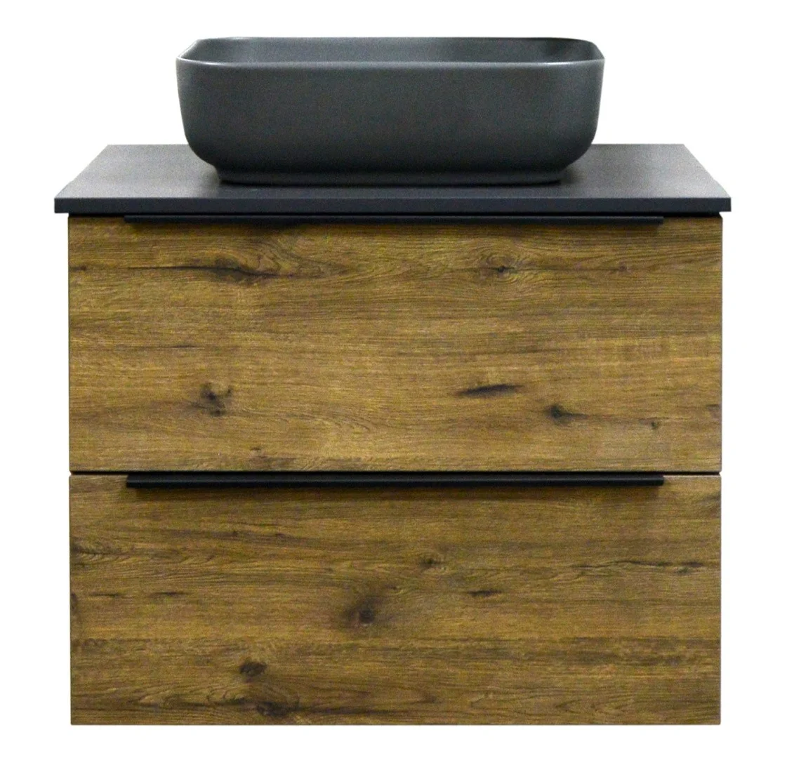 Приобрести тумба подвесная azario gris 90/2 со столешницей, дуб веллингтон/антрацит