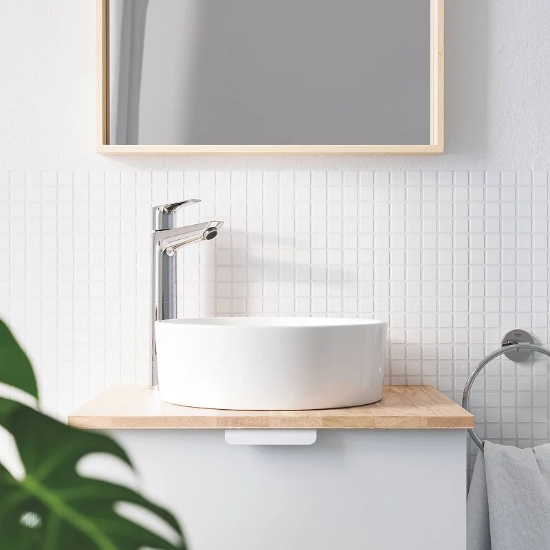 Приобрести смеситель для раковины grohe bauedge, высокий xl-size, хром 23761001