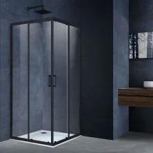 Vincea Душевое ограждение Alpha 100х100 см, прозрачное, черное VSS-3AL100CLB