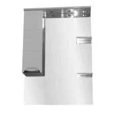 Loranto Зеркало-шкаф Стиль Соло 80 левостороннее, с фрезеровкой, 800х1025х170, белый (CS00024780)