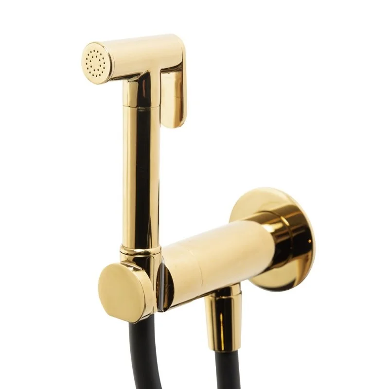 Приобрести cezares смеситель с гигиеническим душем leaf, золото leaf-dif-po