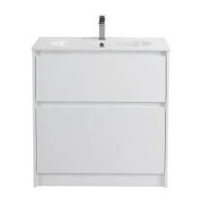 BelBagno Тумба с раковиной KRAFT 80 см, напольная Bianco Opaco, раковина белая LOV-800-LVB