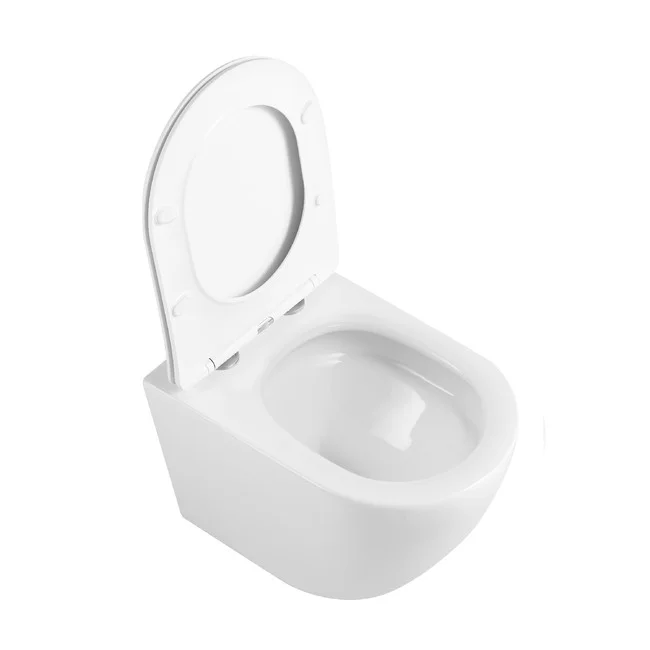 Приобрести briz унитаз подвесной bianco безободковый, торнадо, сиденье дюропласт с микролифтом, белый