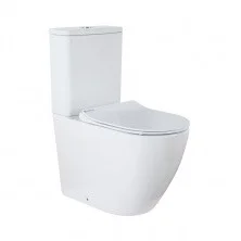 Azario Напольный унитаз-компакт Grado, безободковый, c крышкой с микролифтом AZ-2141